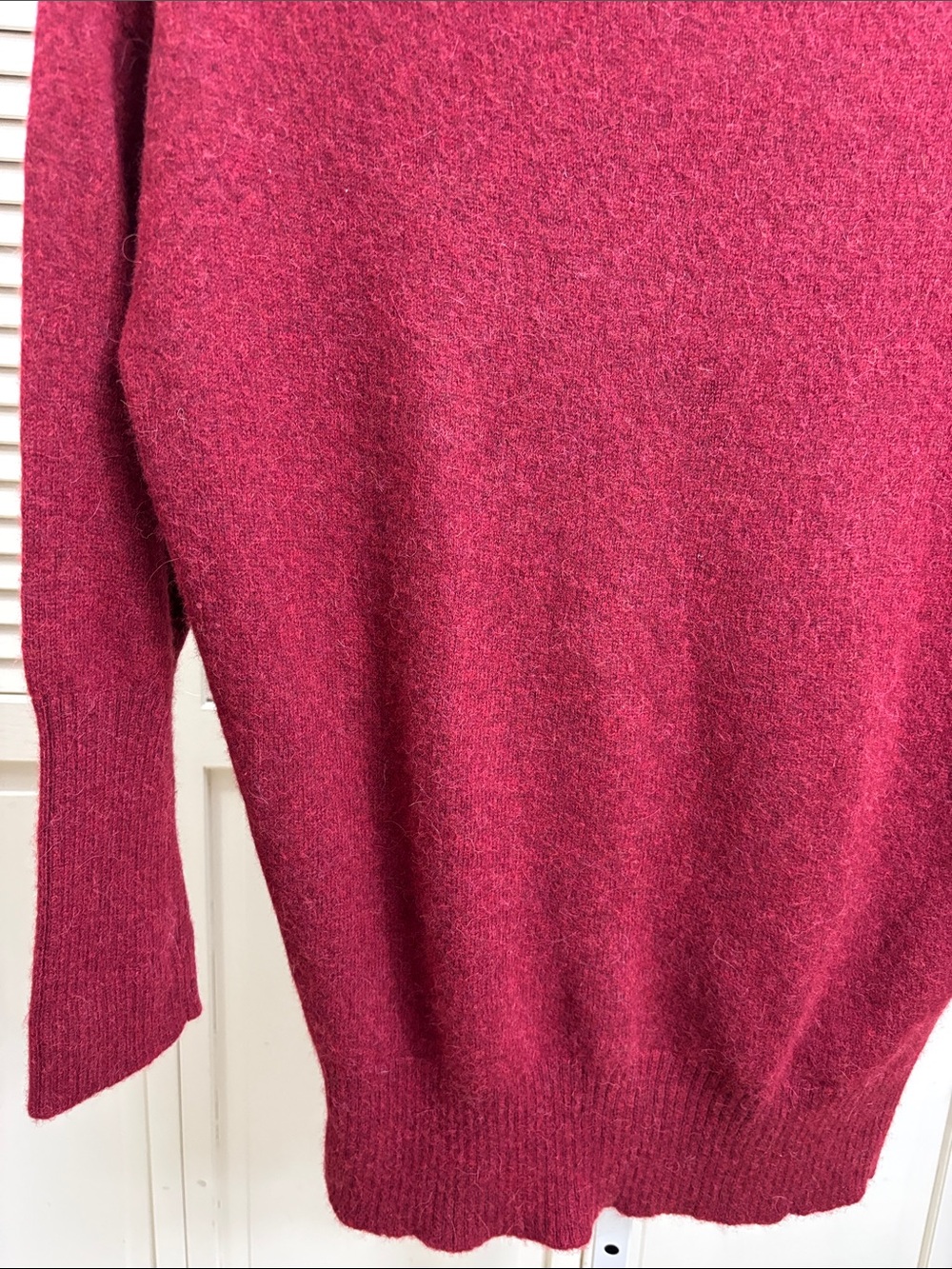 Peruvian Connection Deep Wine Boatneck Alpaca Sweater Large - Picture 4 of 10